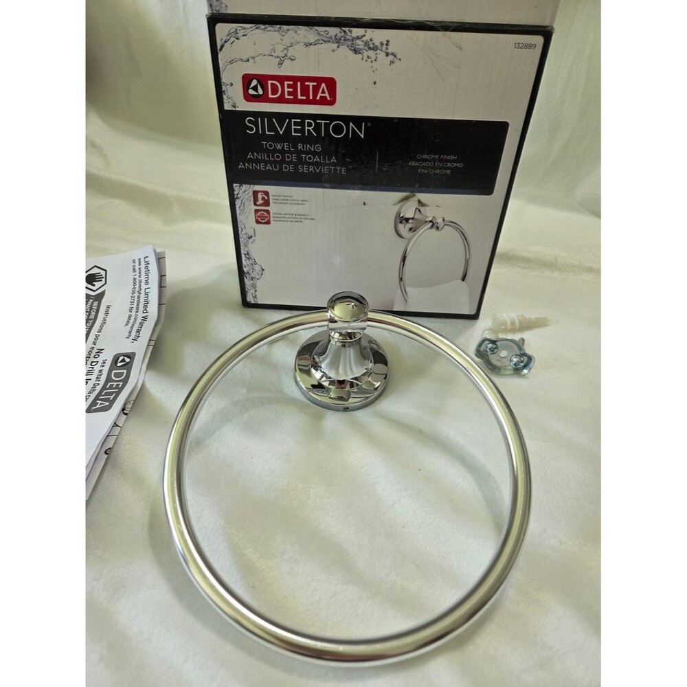 Delta Silverton Chrome Towel Ring